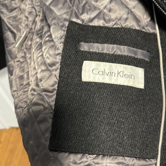 Calvin Klein Wool Blend Black Winter Coat with double Zipper XXL - Picture 8 of 16